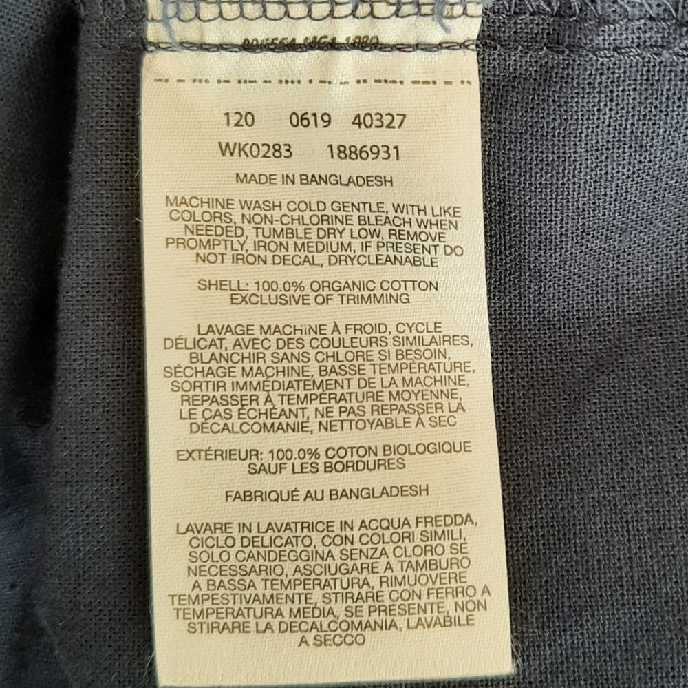 COLUMBIA 100% Organic Cotton Canvas Utility Jacket Zip-Up Navy Blue Women's Sz M - Picture 14 of 14